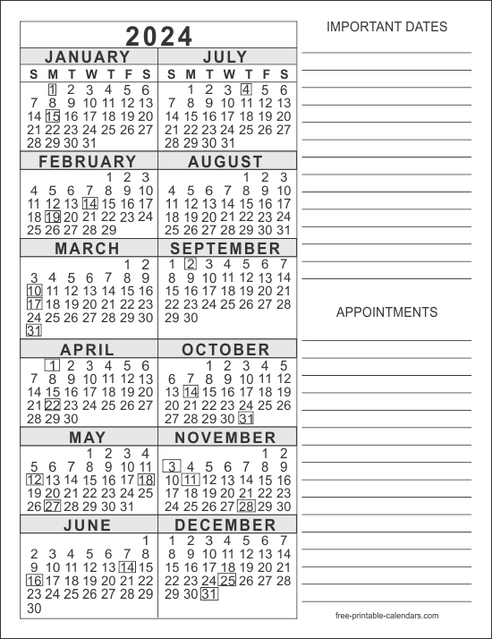 2024 Calendar 5 – Free Printable Calendars