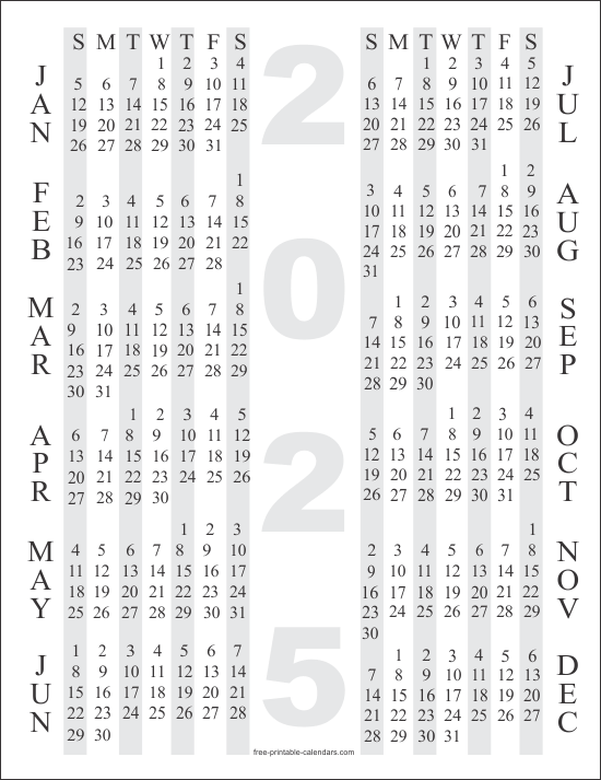 2025 Calendar 4 Free Printable Calendars