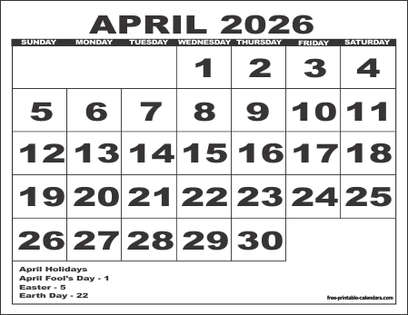 2026 Calendar 6 – Free Printable Calendars