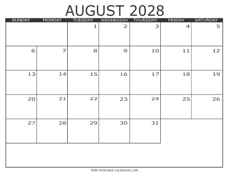 2028 Calendar 3 – Free Printable Calendars