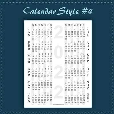 Calendar Style 4