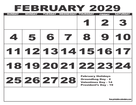 2029 Calendar 6 – Free Printable Calendars 2029 Calendar 6 – Free Printable Calendars