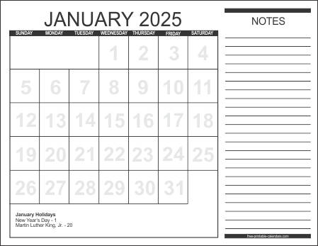 2025 Calendar 1 – Free Printable Calendars