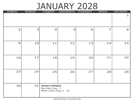 2028 Calendar 3 – Free Printable Calendars