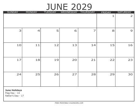 2029 Calendar 3 – Free Printable Calendars
