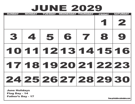 2029 Calendar 6 – Free Printable Calendars 2029 Calendar 6 – Free Printable Calendars