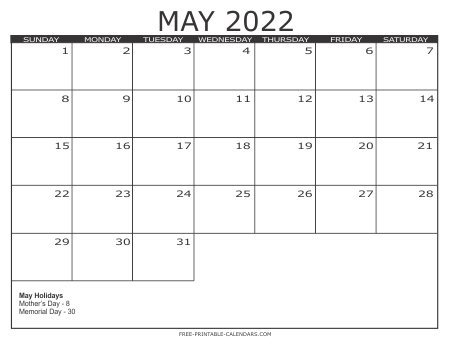 2022 Calendar 3 – Free Printable Calendars