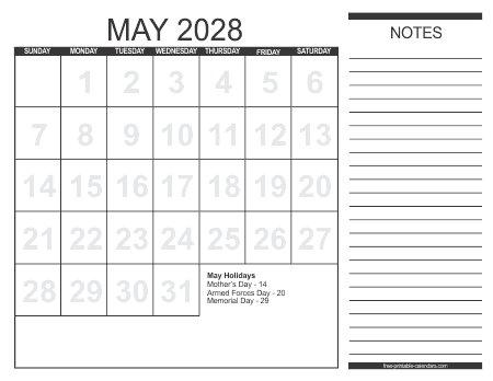 2028 Calendar 1 – Free Printable Calendars