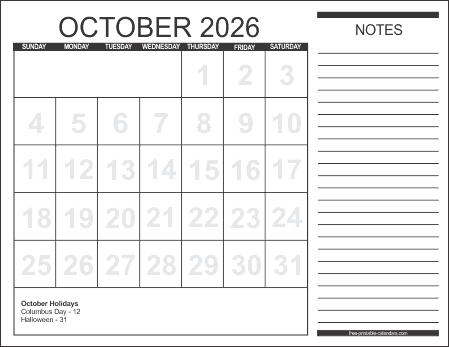 2026 Calendar 1 – Free Printable Calendars